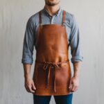 Carson 1 Pocket Tan Crazyhorse Leather Apron