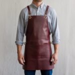 Hanson 1 Pocket Burgundy Crazyhorse Leather Apron