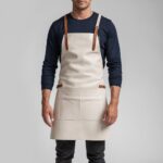 Nash 1 Pocket White Crazyhorse Leather Apron