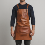 Fraser 2 Pockets Brown Crazyhorse Leather Apron