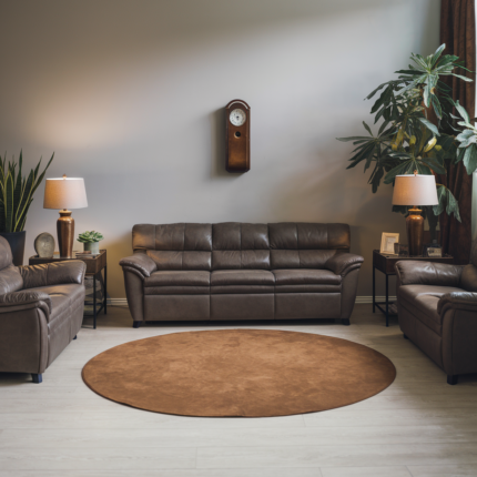Modern Interior Look Suede Leather Rug