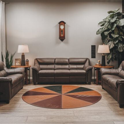 Premium Home Feature Cowhide Leather Rug