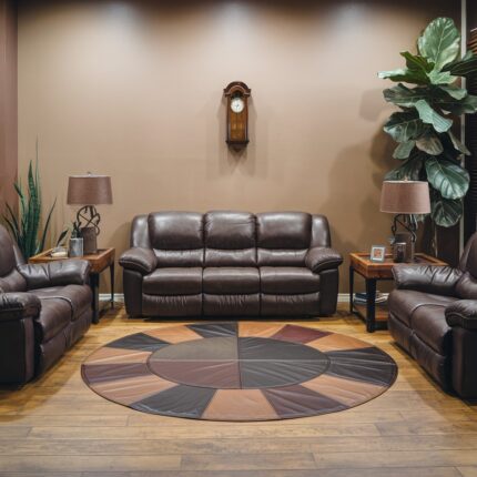 Classic Home Touch Cowhide Leather Rug
