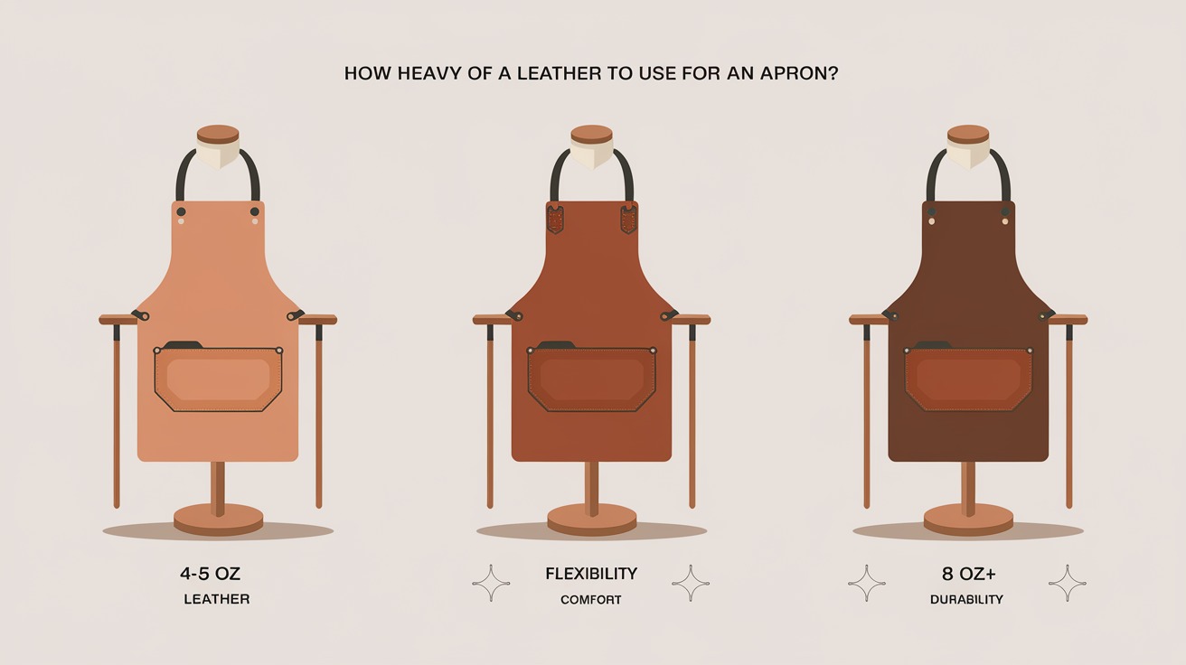 How heavy of a leather to use for an apron?