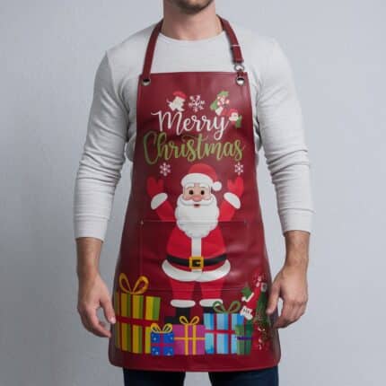 Santa’s Workshop Red Crazy Horse Leather Apron
