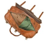 Leather travel bag for men-Handmade Brown Weekender