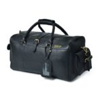 Personalized Black Leather Duffle Bag-Custom Men’s Travel Weekender-Ideal Gift for Him