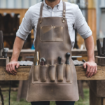 Timber Guard Grey Leather Carpentry Apron