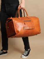 Personalized Full-Grain Leather Duffle Bag | Weekender & Travel Bag - Image 2