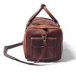 Engraved Full-Grain Leather Duffle | Monogrammed Weekender & Travel Bag - Image 6