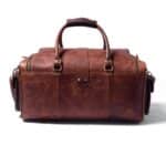 Engraved Full-Grain Leather Duffle | Monogrammed Weekender & Travel Bag