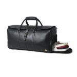 Men’s Leather Duffel Bag with Shoe Compartment - Image 4