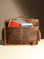 Personalized Handmade Vintage Leather Laptop Messenger Bag for Men - Image 3