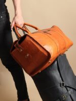 Personalized Full-Grain Leather Duffle Bag | Weekender & Travel Bag - Image 4