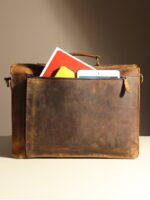 Myers Personalized Vintage Leather Messenger Bag & Briefcase for Men Limited Edition - Image 3