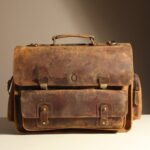 Personalized Handmade Vintage Leather Laptop Messenger Bag for Men