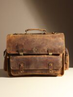 Personalized Handmade Vintage Leather Laptop Messenger Bag for Men