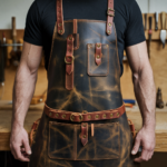 EcoHarvest Leather Gardening Apron with Reinforced Stitching & Tool Loops