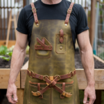 NatureTough Leather Gardening Apron | Heavy-Duty & Water-Resistant