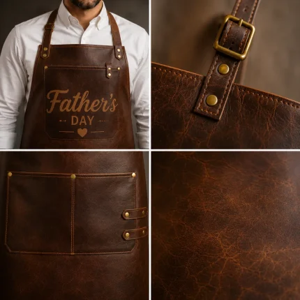 Fathers day leather appron