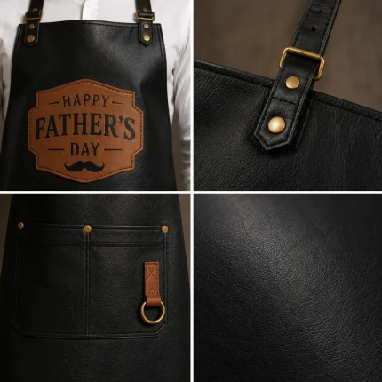 Fathers day leathers appron