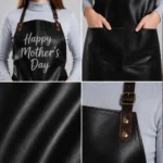 Matriarch 1 Pocket Black Cowhide Leather Apron - Image 2