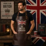 Men's United Kingdom Independence Day Leather Apron