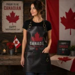 Canada Independence Day Leather Apron for Women