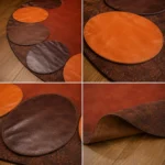 Elegant Interior Style Cowhide Leather Rug - Image 2