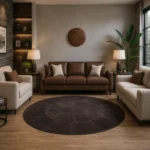 Home Decor Accent Suede Leather Rug