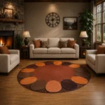 Elegant Interior Style Cowhide Leather Rug
