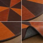 Contemporary Living Space Cowhide Leather Rug - Image 2