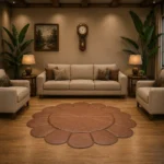 Interior Decor Piece Cowhide Leather Rug
