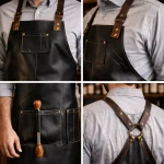 Premium Cowhide Leather Professional Bartender Apron - Image 2