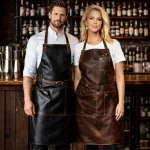 Soulmate Bar Cowhide Leather Aprons - Double Up