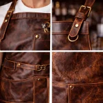 Soulmate Bar Cowhide Leather Aprons - Double Up - Image 2