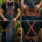 BloomArmor Cowhide Leather Gardening Apron - Image 2