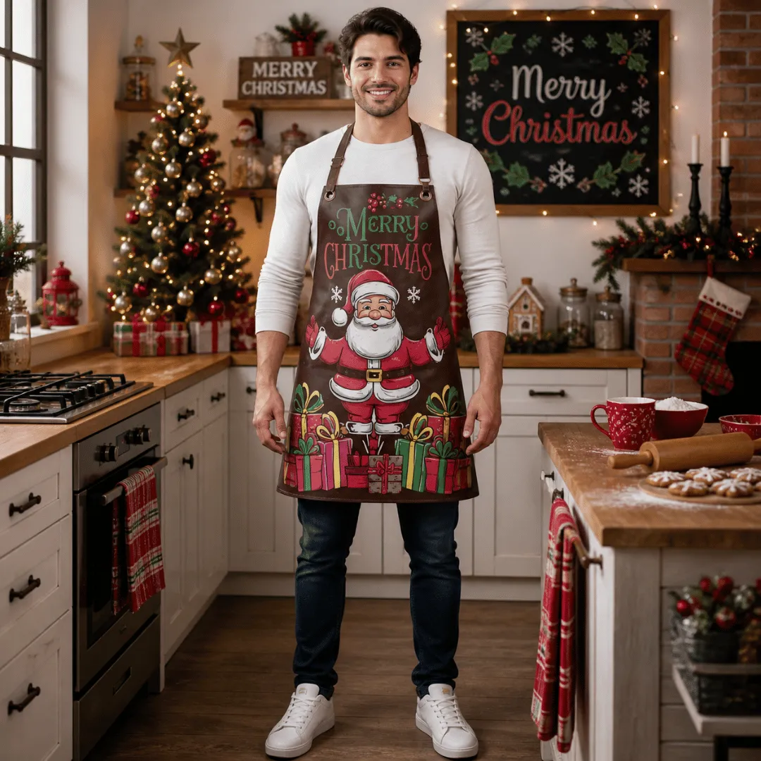 Untitled-2026-05-03T230454.615.webp Cozy Cabin Black Crazy Horse Leather Apron - Image 1
