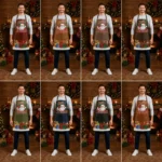 Tinsel Touch Brown Crazy Horse Leather Apron - Image 3