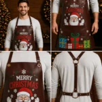 Candy Cane Craft Brown Crazy Horse Leather Apron - Image 2