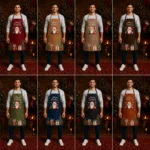 Elf-Made Red Crazy Horse Leather Apron - Image 3