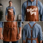 Father’s Day Crazy Horse Leather Apron - Image 2