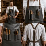 Craftsman’s Armor Grey Carpentry Leather Apron - Image 2