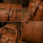 Full Grain Leather Duffel Bag - Image 2