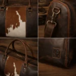 Premium Leather Buffalo Travel & Gym Duffle Bag - Image 2
