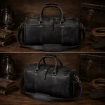 Custom Full Grain Leather Overnight Bag Weekender Travel Bag