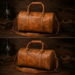High-Quality Leather Duffel Bag-Brown Gym & Travel Bag