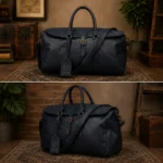 Men's Leather Duffel Bag with Shoulder Strap