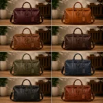 Handmade Leather Travel Duffle Bag - Image 3