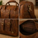 Handcrafted Full Grain Leather Weekender Bag - Image 2
